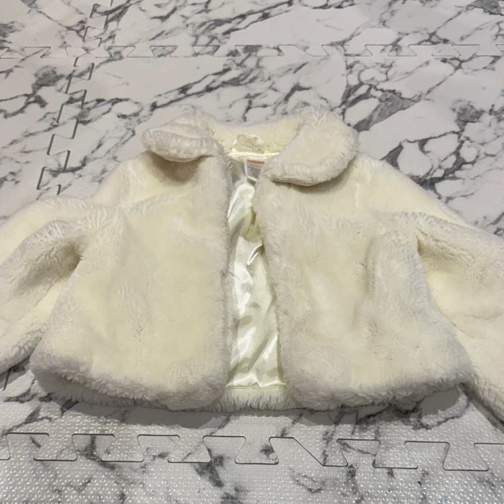 Gymboree Cream Faux Fur Pea Coat for Kids